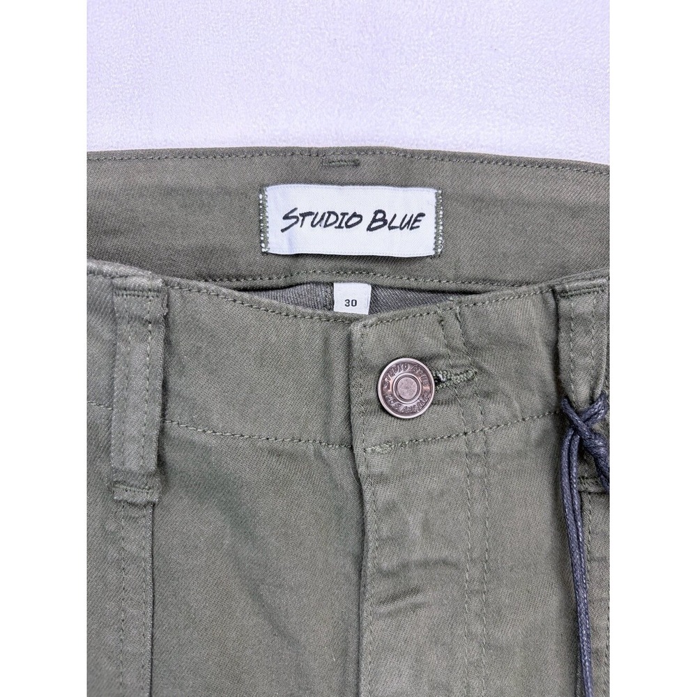 Studio Blue Sophia High Rise Relaxed Utility Pants Olive Green Womens 10 - Picture 4 of 12